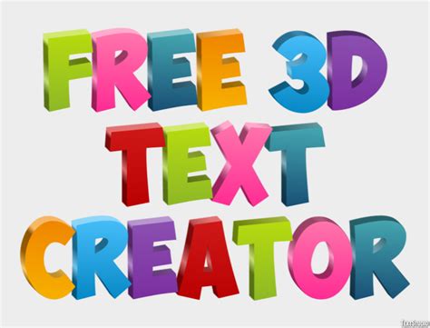 3D Text Creation: create 3D text online .